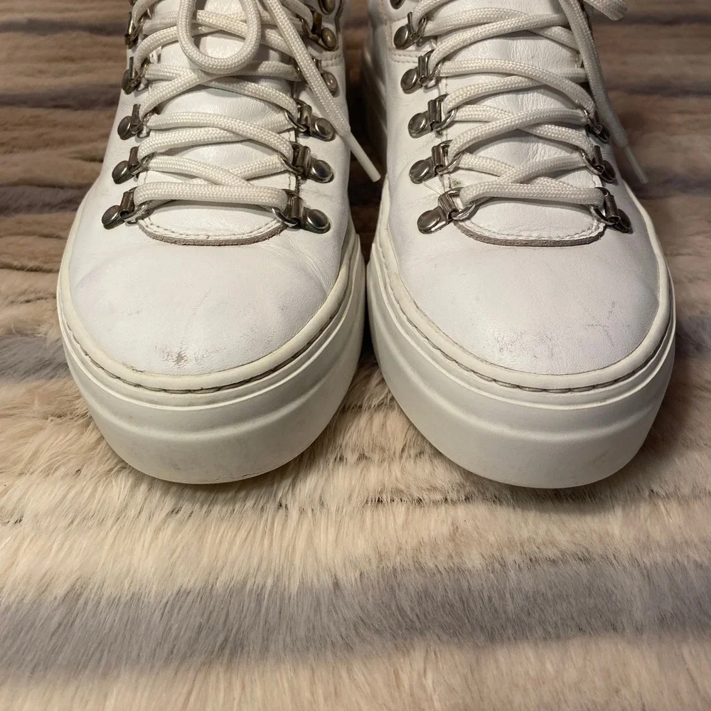 Diemme Marostica White Leather Sneakers‎ Platform Lace Up Italy Fashion Size 38